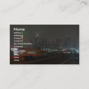 Wolkenkratzer mit Neon in im Stadtzentrum Visitenkarte