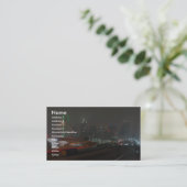 Wolkenkratzer mit Neon in im Stadtzentrum Visitenkarte (Stehend Vorderseite)