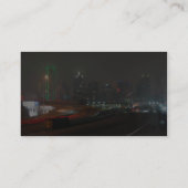 Wolkenkratzer mit Neon in im Stadtzentrum Visitenkarte (Rückseite)