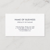 Wolkenkratzer-Palette Visitenkarte (Rückseite)