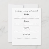 Wolkenkratzer-Party Einladungen (Rückseite)