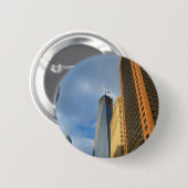 Wolkenkratzer-Reflektionen von New York Button (Vorne & Hinten)