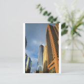 Wolkenkratzer-Reflexionen von New York Postkarte (Stehend Vorderseite)
