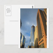 Wolkenkratzer-Reflexionen von New York Postkarte (Vorne/Hinten)