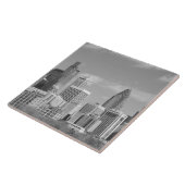 Wolkenkratzer, schwarz-weiß fliese (Seite)