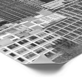Wolkenkratzer, schwarz-weiß poster (Ecke)