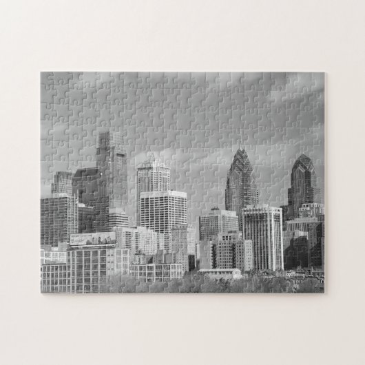 Wolkenkratzer, schwarz-weiß puzzle (Horizontal)