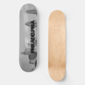 Wolkenkratzer, schwarz-weiß skateboard (Vorderseite)