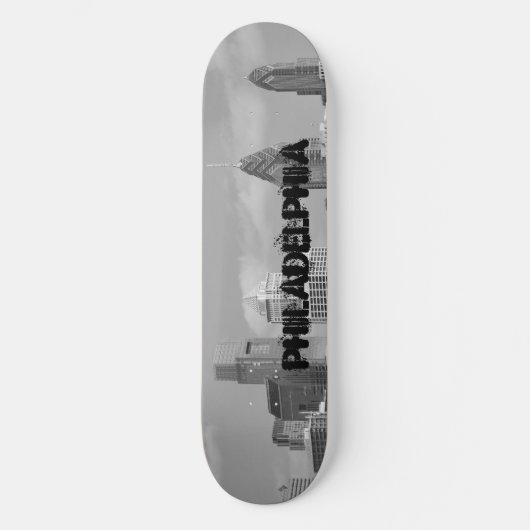 Wolkenkratzer, schwarz-weiß skateboard (Vorderseite)