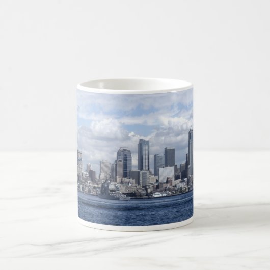 Wolkenkratzer Seattles Washington Kaffeetasse (Mittel)