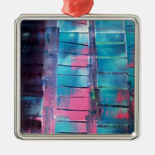 Wolkenkratzer Silbernes Ornament (Vorne)