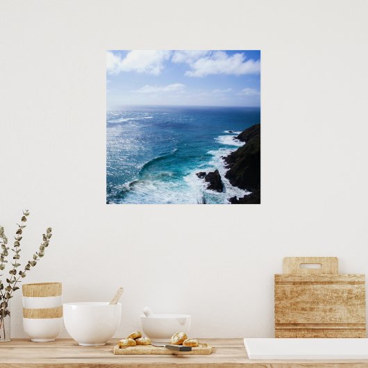 Wolkenkratzer Sommersaison mit Kliff Poster (Küche)