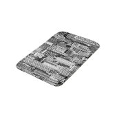 Wolkenkratzer Stadt Isometric Seamless Textur Badematte (Schrägansicht)