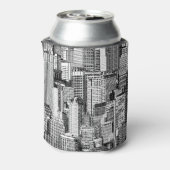 Wolkenkratzer Stadt Isometric Seamless Textur Dosenkühler (Kanne Rückseite)