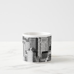 Wolkenkratzer Stadt Isometric Seamless Textur Espressotasse