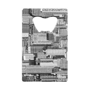 Wolkenkratzer Stadt Isometric Seamless Textur Geldbeutel Flaschenöffner