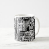 Wolkenkratzer Stadt Isometric Seamless Textur Kaffeetasse (VorderseiteRechts)