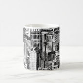 Wolkenkratzer Stadt Isometric Seamless Textur Kaffeetasse (Mittel)