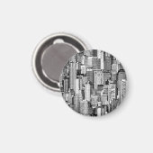 Wolkenkratzer Stadt Isometric Seamless Textur Magnet (Vorderseite/Rückseite)