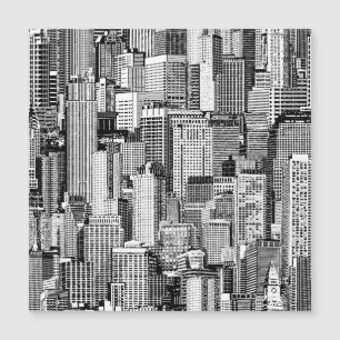 Wolkenkratzer Stadt Isometric Seamless Textur Magnetkarte