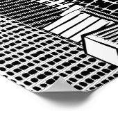 Wolkenkratzer Stadt Isometric Seamless Textur Poster (Ecke)