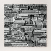Wolkenkratzer Stadt Isometric Seamless Textur Puzzle (Horizontal)