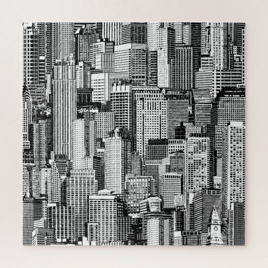 Wolkenkratzer Stadt Isometric Seamless Textur Puzzle (Vertikal)