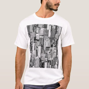 Wolkenkratzer Stadt Isometric Seamless Textur T-Shirt