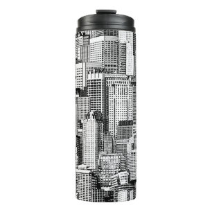 Wolkenkratzer Stadt Isometric Seamless Textur Thermosbecher