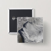 Wolkenkratzer über dem japanischen Meer Button (Vorne & Hinten)