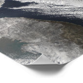 Wolkenkratzer über dem japanischen Meer Poster (Ecke)