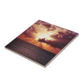 Wolkenkratzer über dem Meereshorizont Fliese (Seite)