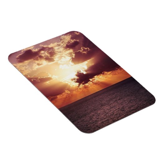 Wolkenkratzer über dem Meereshorizont Magnet (Rechte Seite)