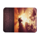 Wolkenkratzer über dem Meereshorizont Magnet (Horizontal)