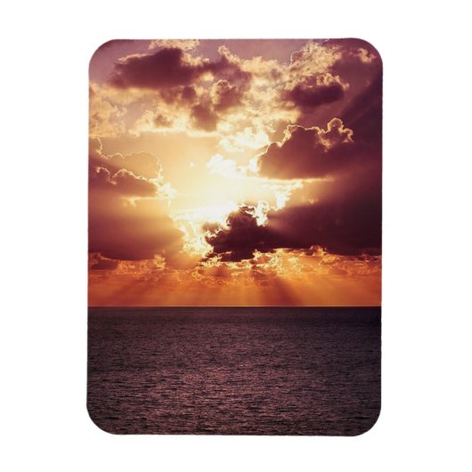 Wolkenkratzer über dem Meereshorizont Magnet (Vertikal)