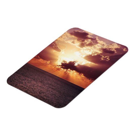 Wolkenkratzer über dem Meereshorizont Magnet (Linke Seite)