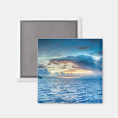 Wolkenkratzer über dem Ozean Bora Magnet (Vorderseite/Rückseite)