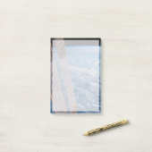 Wolkenkratzer- und Korallenmeere. Post-it Klebezettel (Auf Schreibtisch)