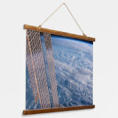 Wolkenkratzer- und Korallenmeere. Wandteppich Mit Holzrahmen (Gewinkelt)