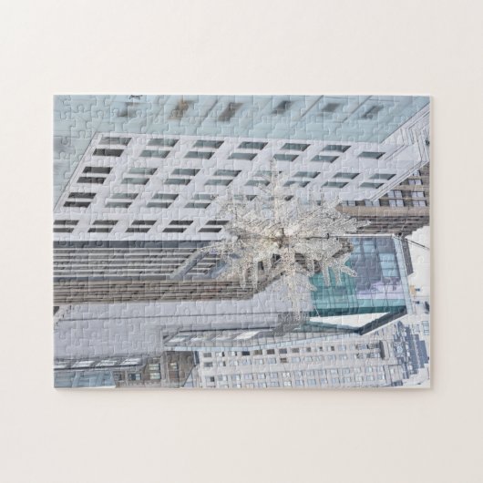 Wolkenkratzer und Weihnachts-Star New York City Puzzle (Horizontal)