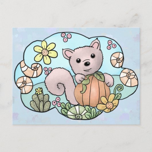 Wolkenland Eichhörnnchen Postkarte (Vorderseite)