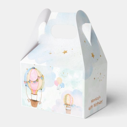 Wolkenluftballons Kindergeburtstag Geschenkschachtel (Rückseite)