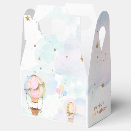 Wolkenluftballons Kindergeburtstag Geschenkschachtel (Geöffnet)