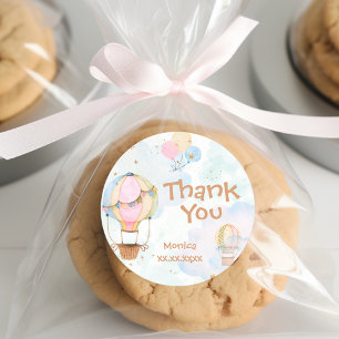 Wolkenluftballons Kindergeburtstag Runder Aufkleber