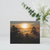 Wolkenmeer mit Sonnenuntergang Postkarte (Stehend Vorderseite)