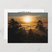Wolkenmeer mit Sonnenuntergang Postkarte (Vorne/Hinten)