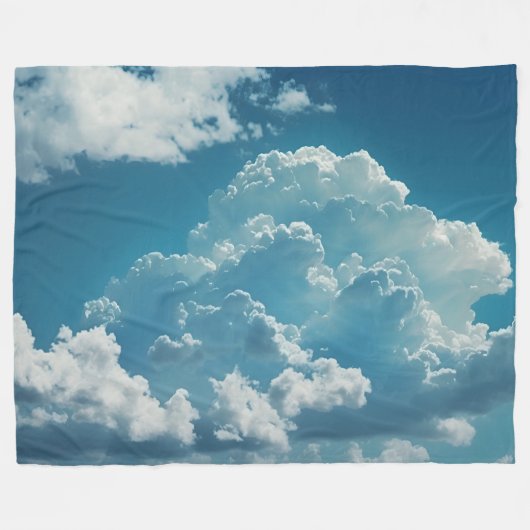 Wolkenmuster Fleecedecke (Vorderseite (Horizontal))