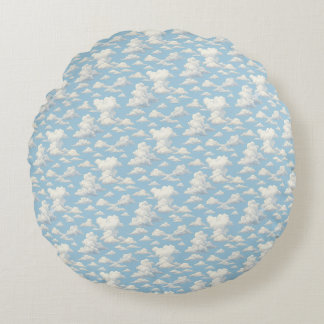 Wolkenmuster rundes kissen