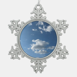 Wolkenpflaster Schneeflocken Zinn-Ornament