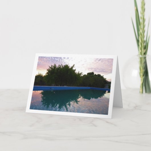 Wolkenreflektion im Pool Karte (Vorderseite)